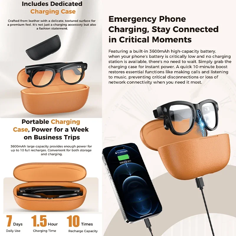Inteligentne okulary AI z kame – Audio Music Recording recenzja i cena