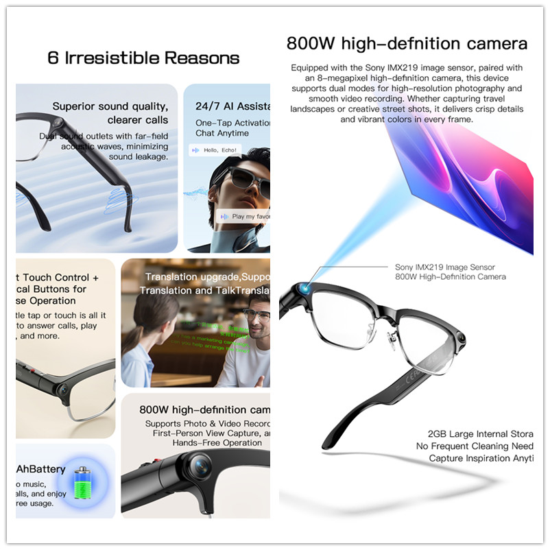 Inteligentne okulary 2026 z no – Audio Music Recording recenzja i cena