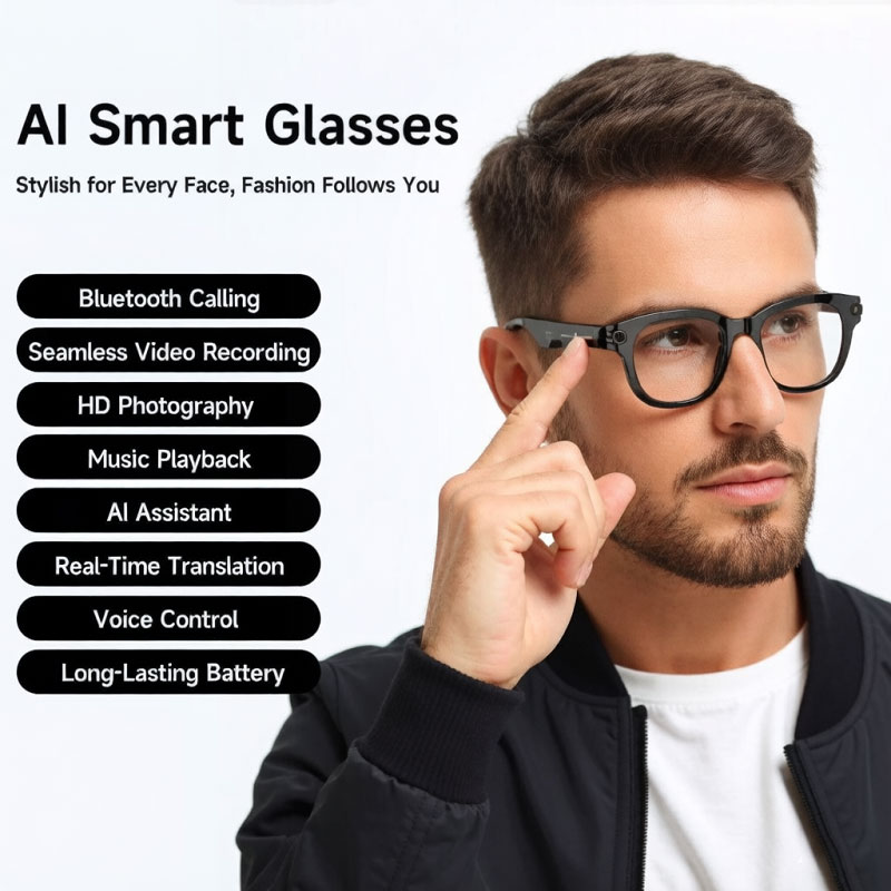 Okulary inteligentne FLAUNT AI – Audio Music Recording recenzja i cena